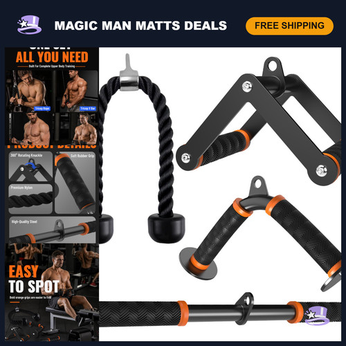 Cable machine attachment set - cable,